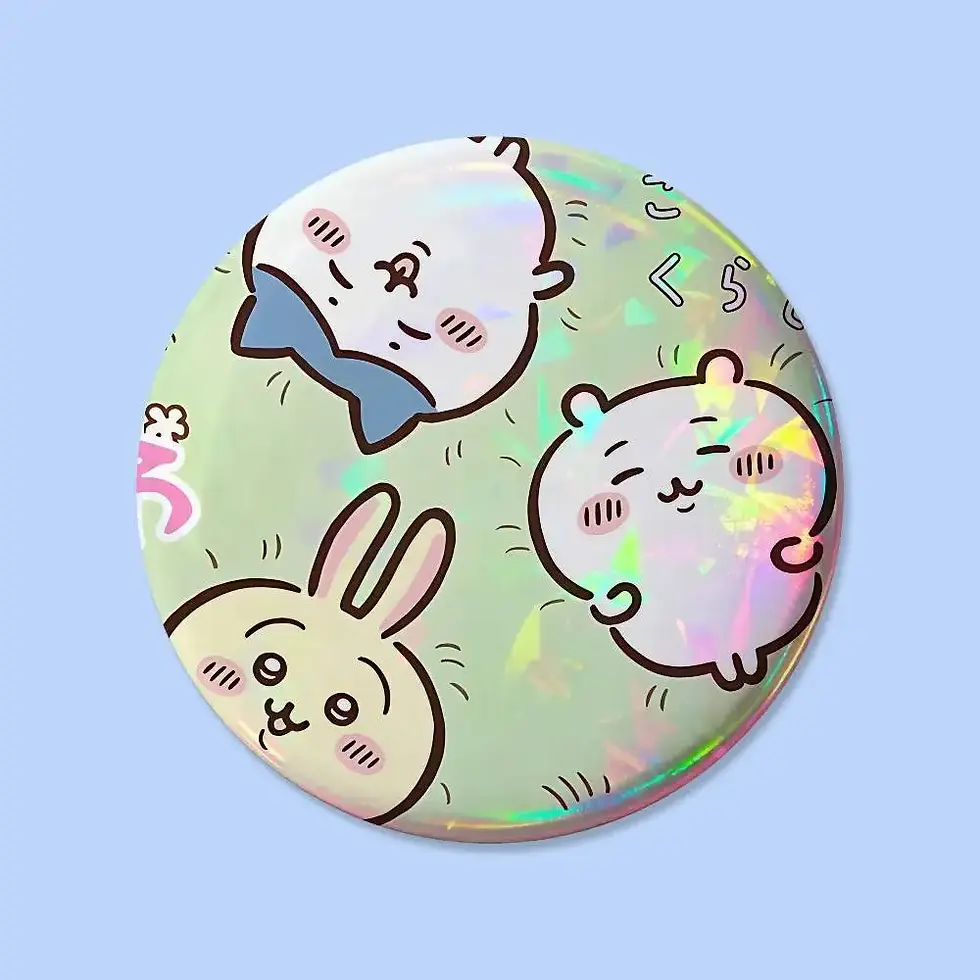 Thumbnail: Cute C-Chiikawa-S Badges 25 32 44 58 75 Mm Round Cosplay Pin Bag Decor Fans