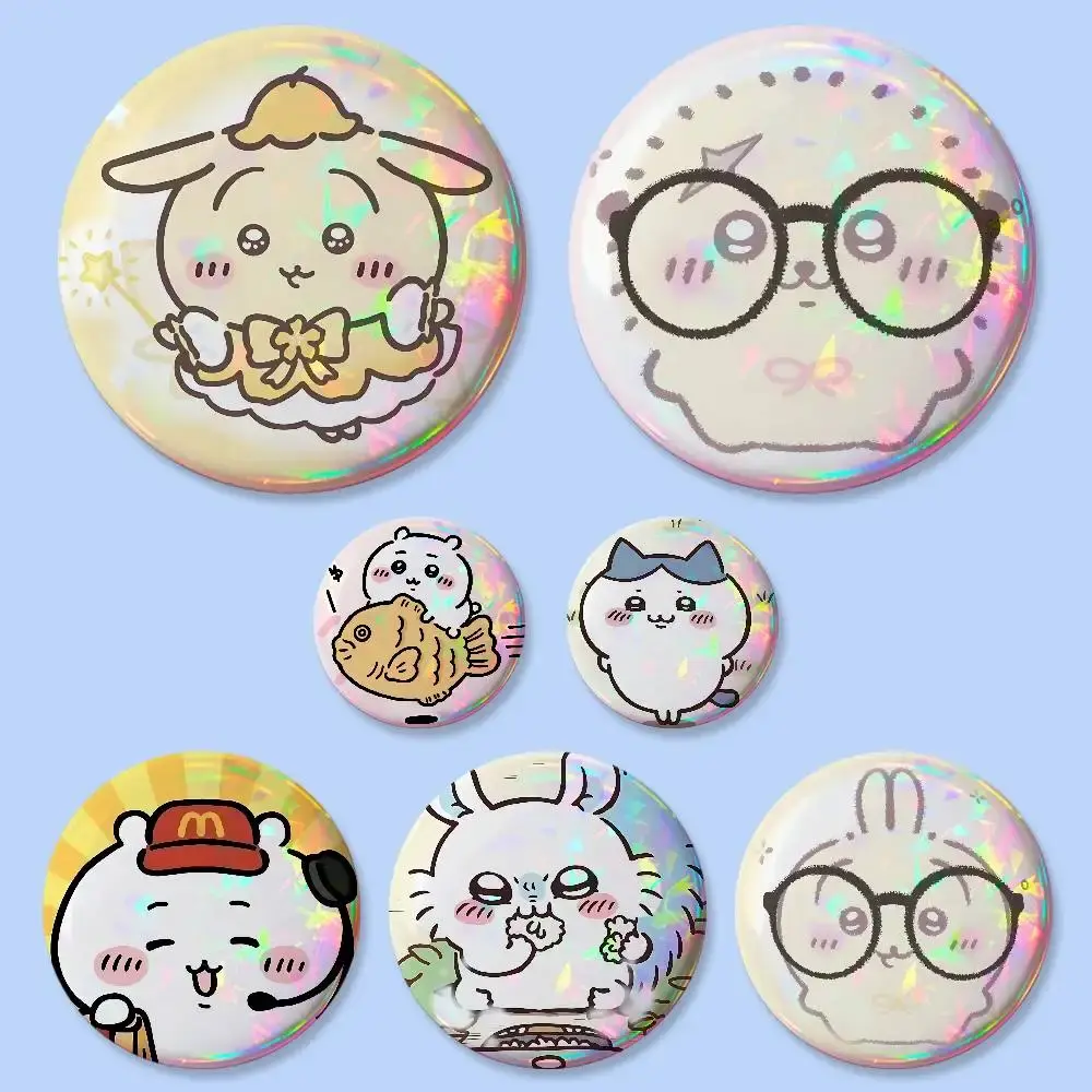 Cute C-Chiikawa-S Badges 25 32 44 58 75 Mm Round Cosplay Pin Bag Decor Fans