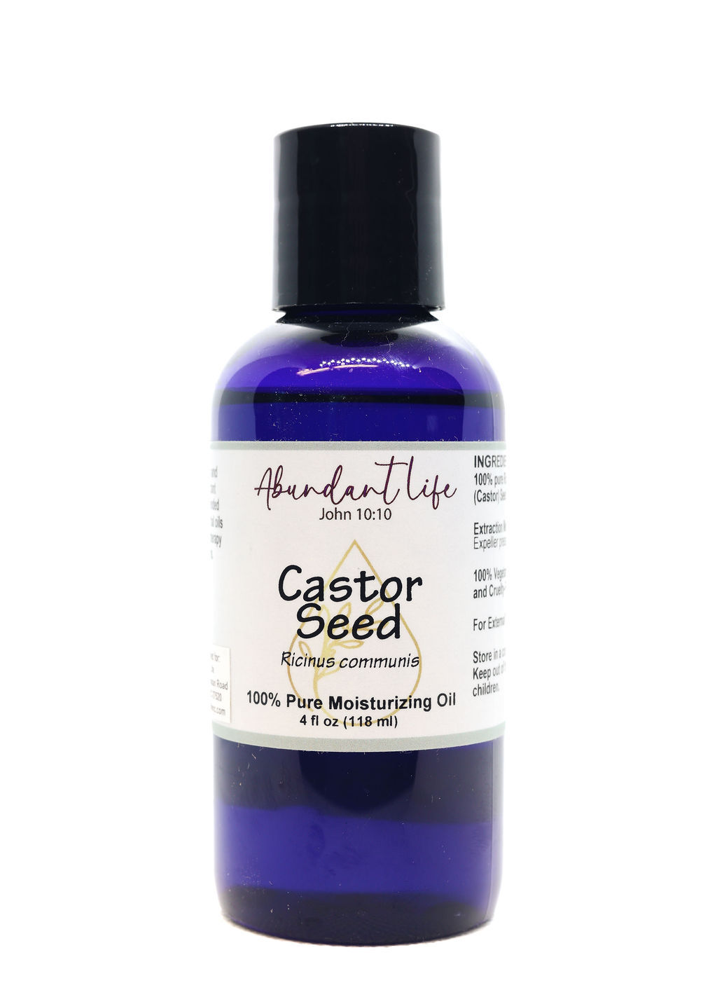 Castor Seed Oil – Expeller Pressed | 4 oz