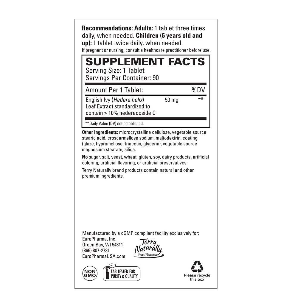 Thumbnail: Bronchial Clear™ Ivy Leaf Extract 90 Tabs