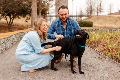 Downtown pregnancy announcement photos | Birmingham maternity photographer