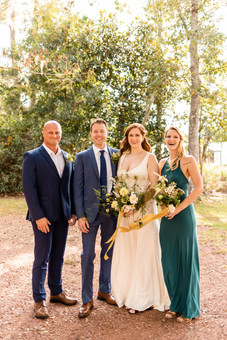 Romantic sunset backyard wedding | Gulf Shores wedding photographer