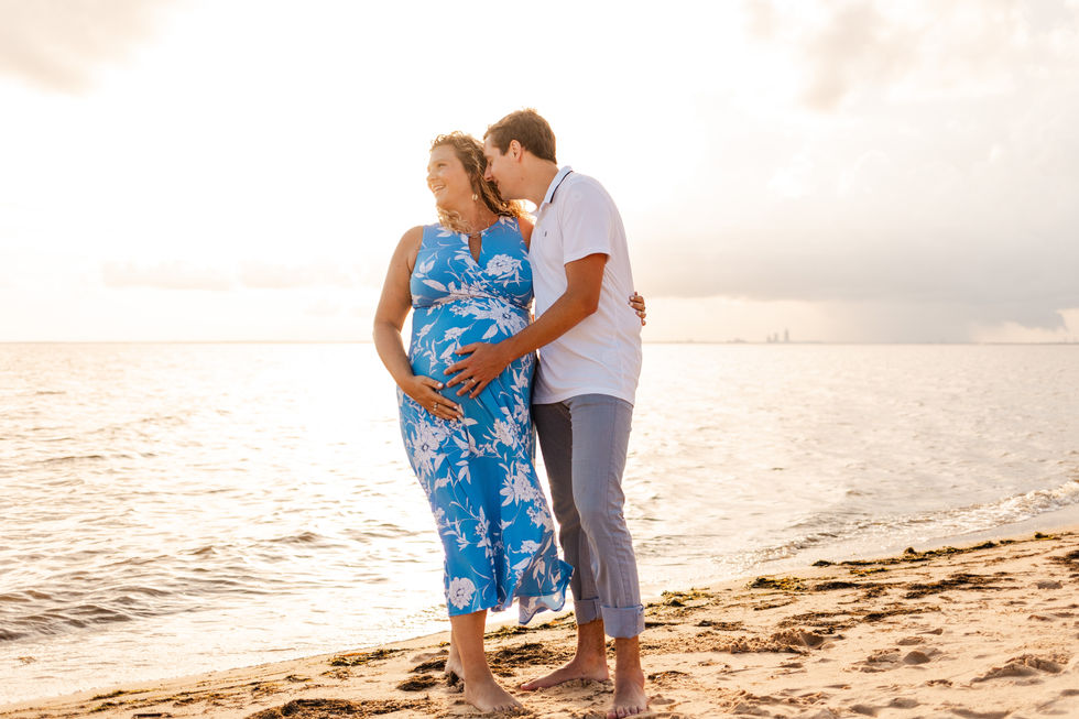 Katie + Flo | Golden Hour Maternity Session | Daphne, Alabama Maternity Photographer