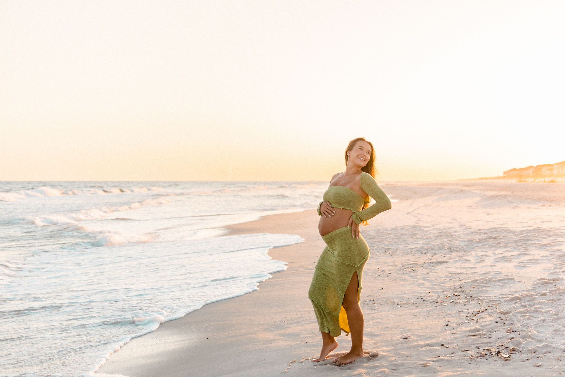 Golden Hour Beach Maternity Session | Gulf Shores Maternity Photographer