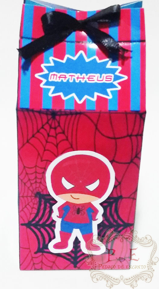 Caixa milk Homem aranha Cute