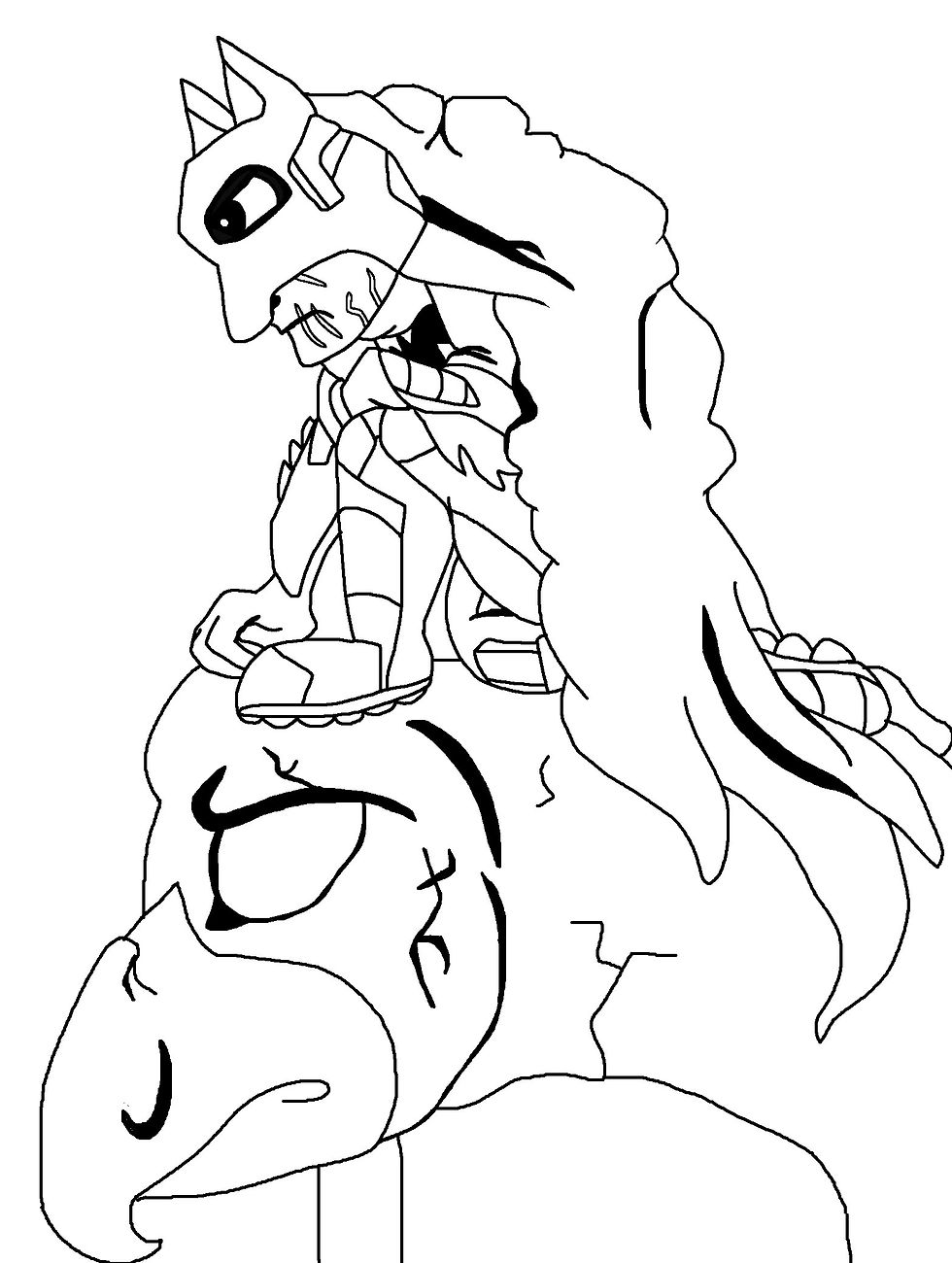 watching over his city lineart