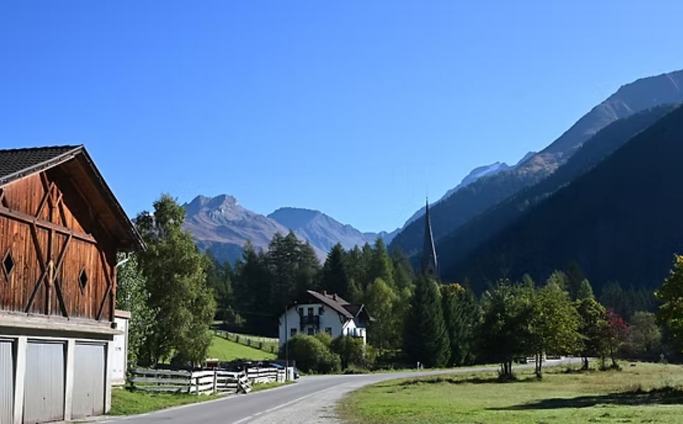 Road through a South Tyrolean valley