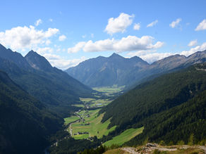 Blick auf das Pfitchtal in Südtirol