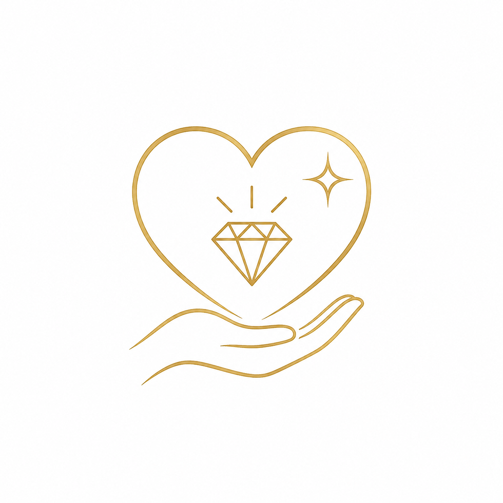 icone de diamant dans un coeur