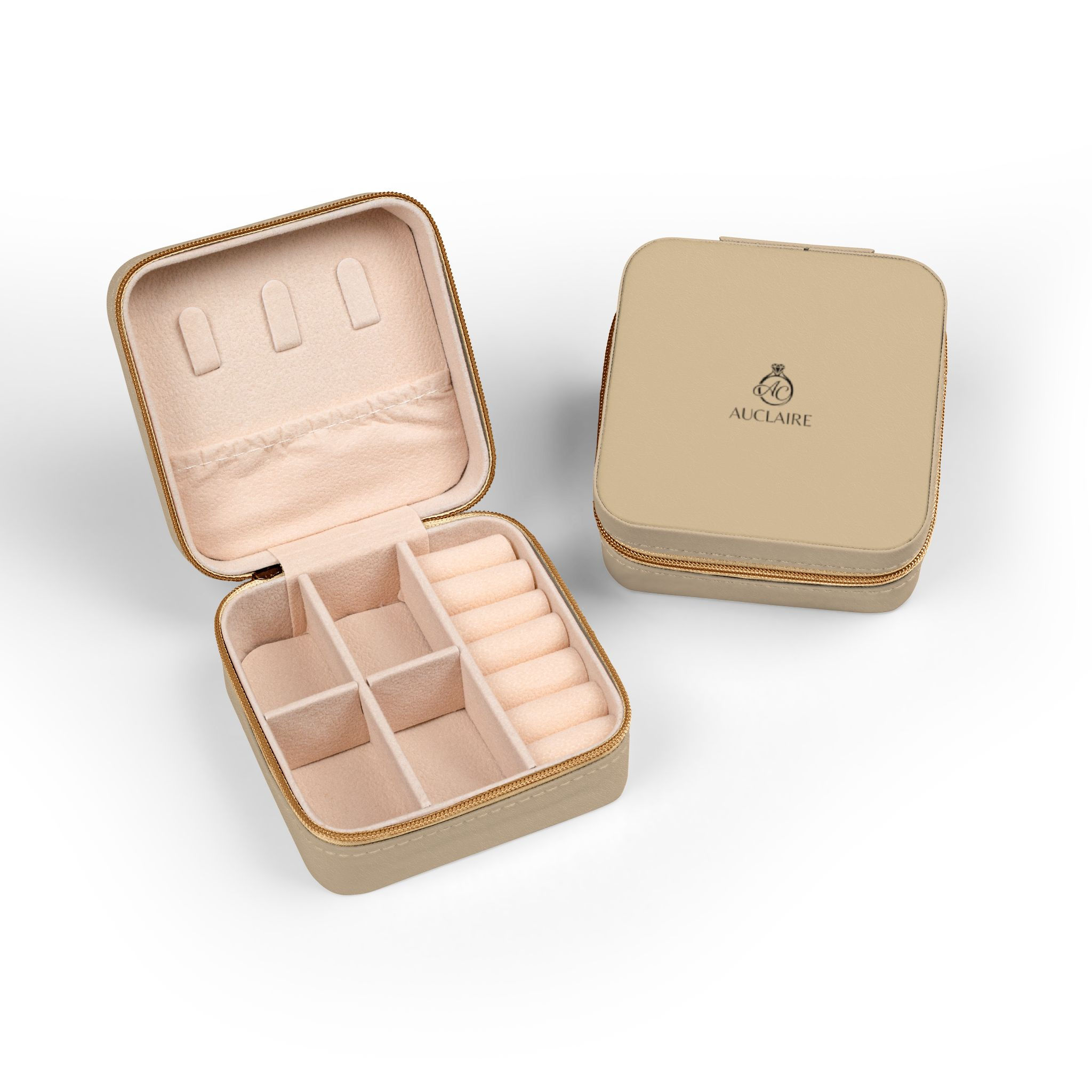 Étui de voyage en cuir compact pour bijoux