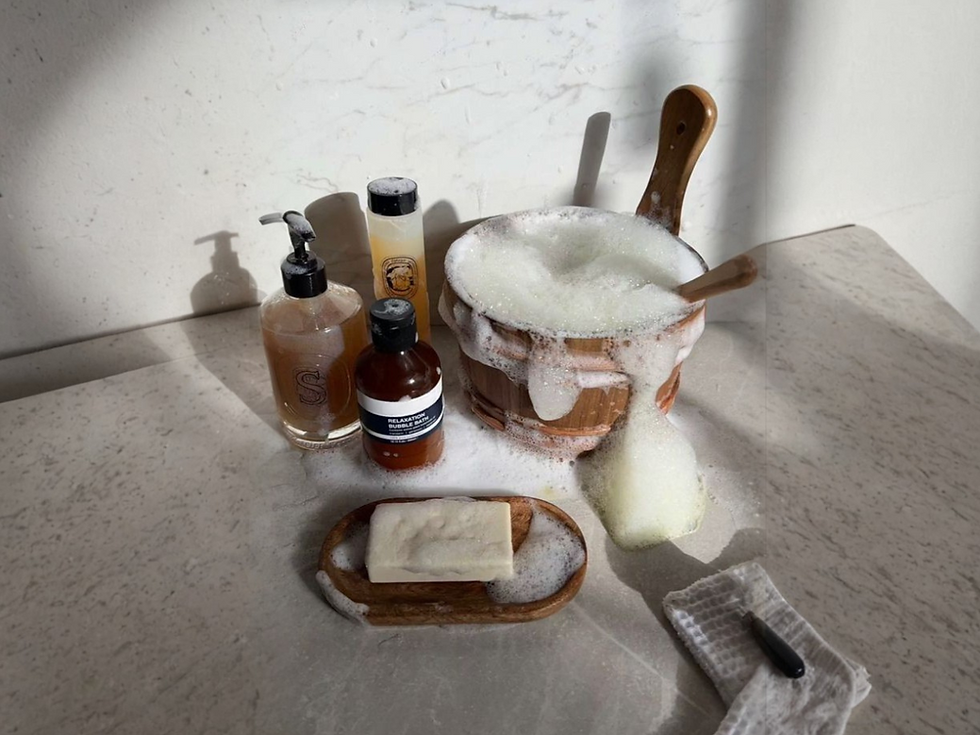 sudsy bucket and clean products
