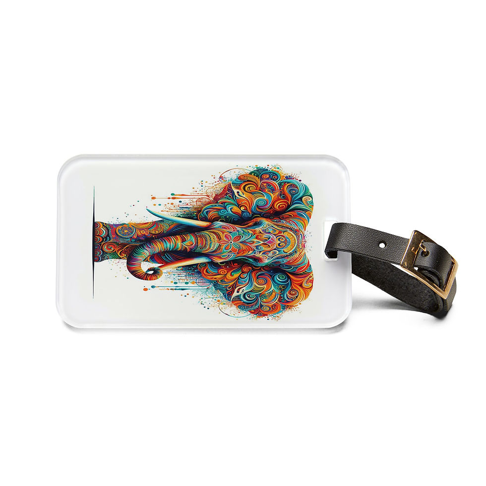 Thumbnail: Orange Elephant Luggage Tag