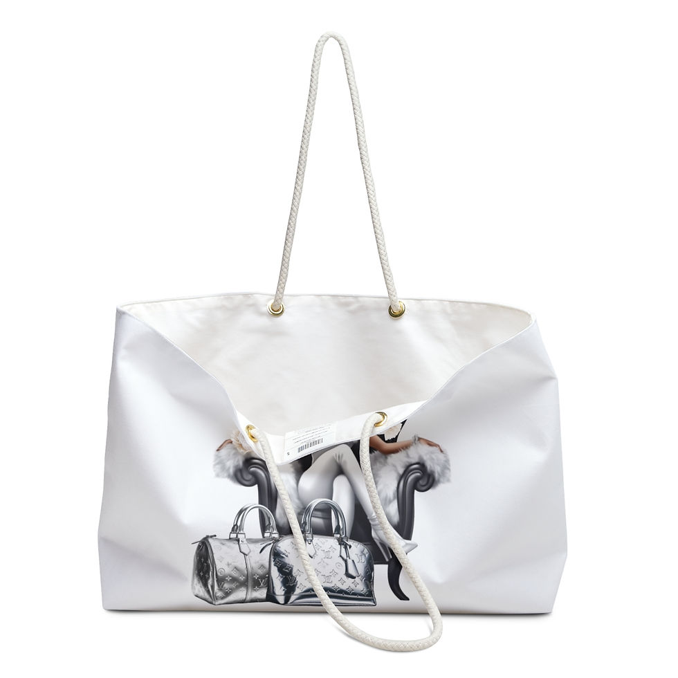 Thumbnail: Lady in Black and White Weekender Bag