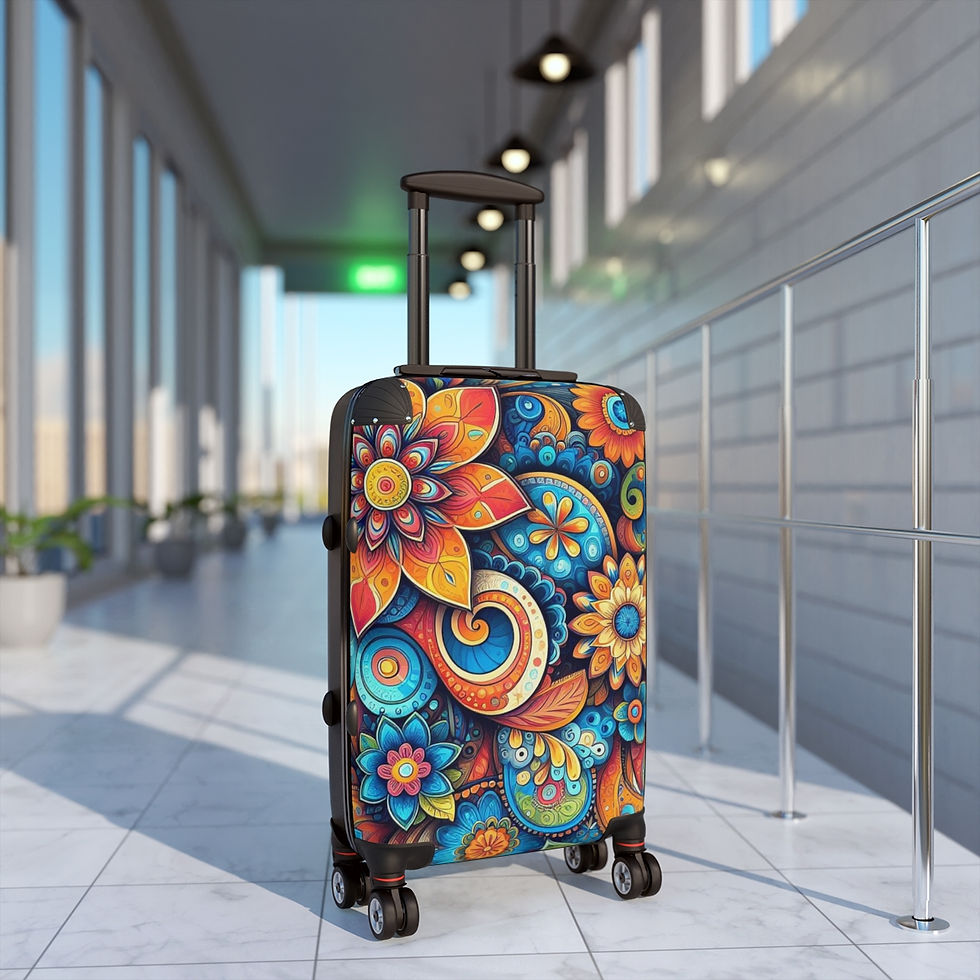 Thumbnail: Orange and Blue Patterned Suitcase