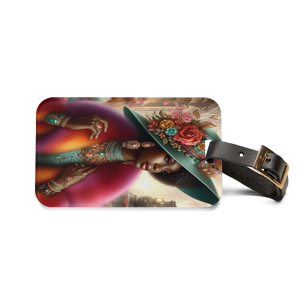 Thumbnail: Lady in Plum Fur Luggage Tag
