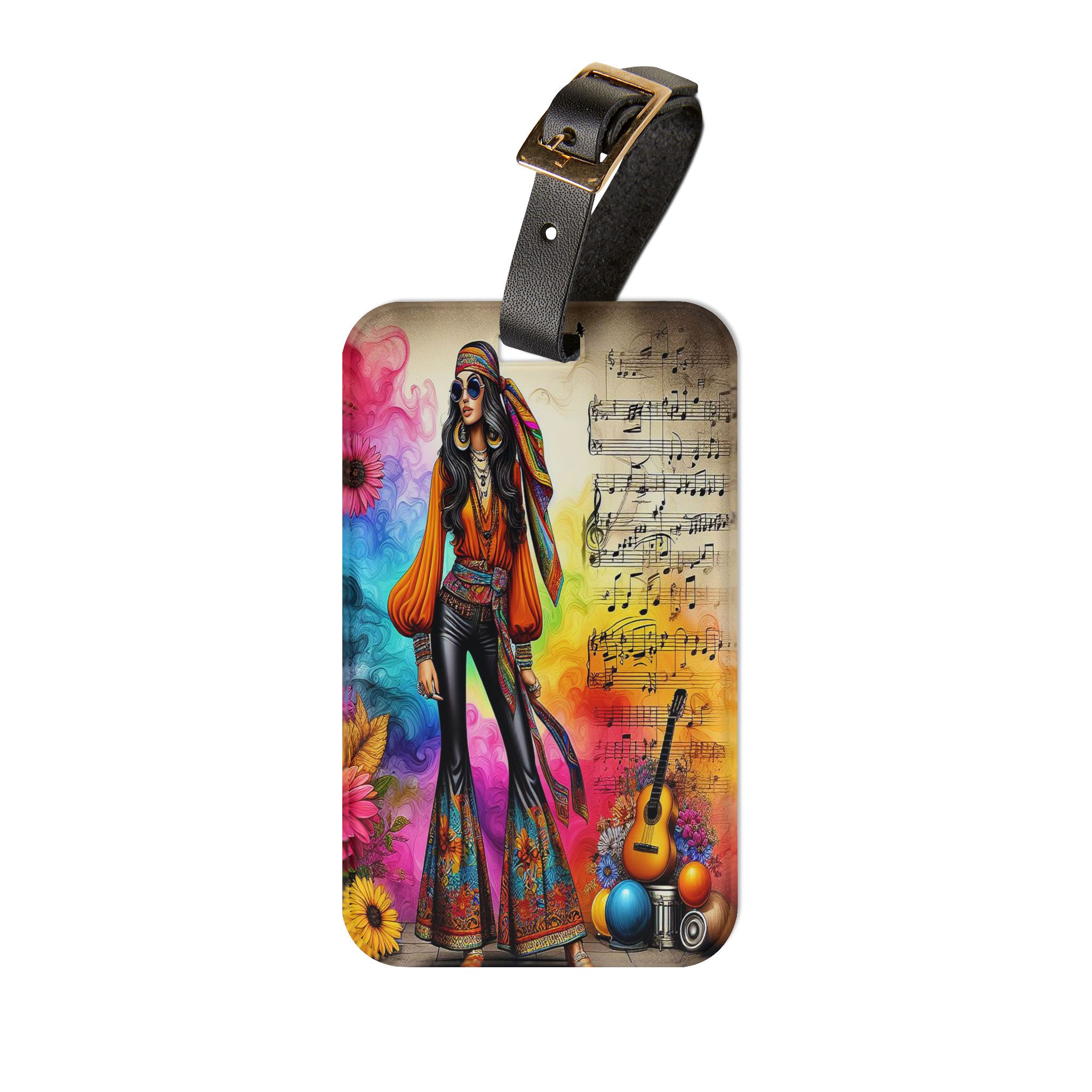 Hippie Luggage Tag