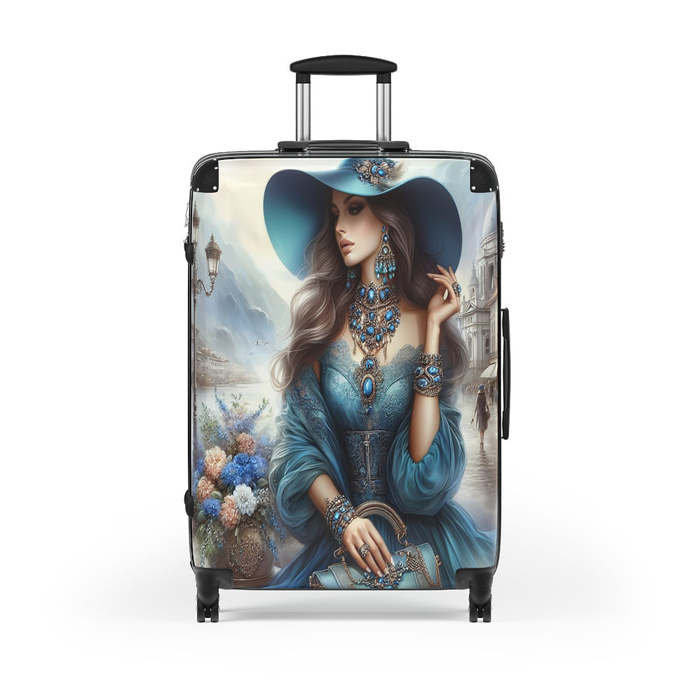 Thumbnail: Lady with the Blue Dress Suitcase