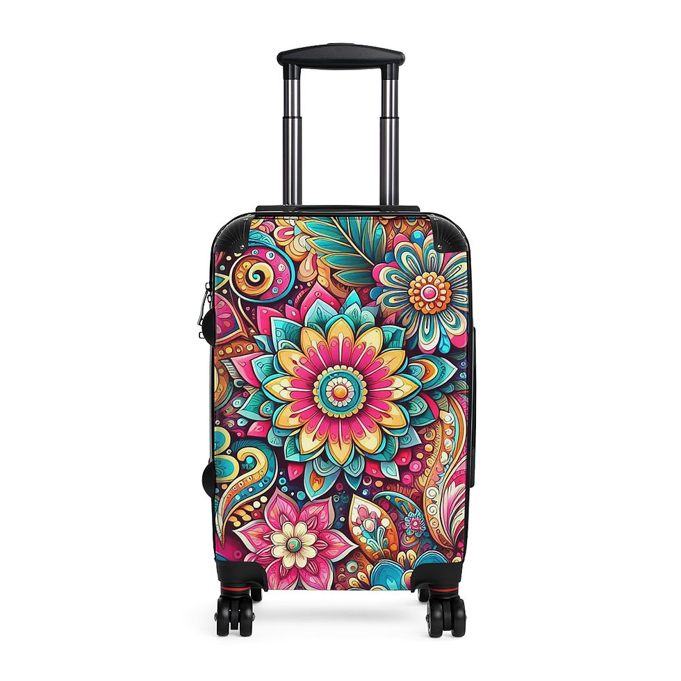 Thumbnail: Pink and Teal Flowered Suitcase