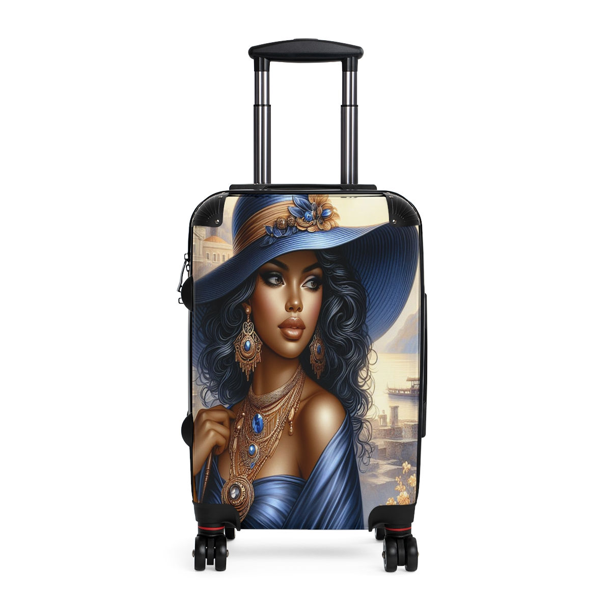 Lady in Blue Suitcase