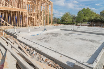 Slab on grade concrete foundation for new construction install in Seaside, OR