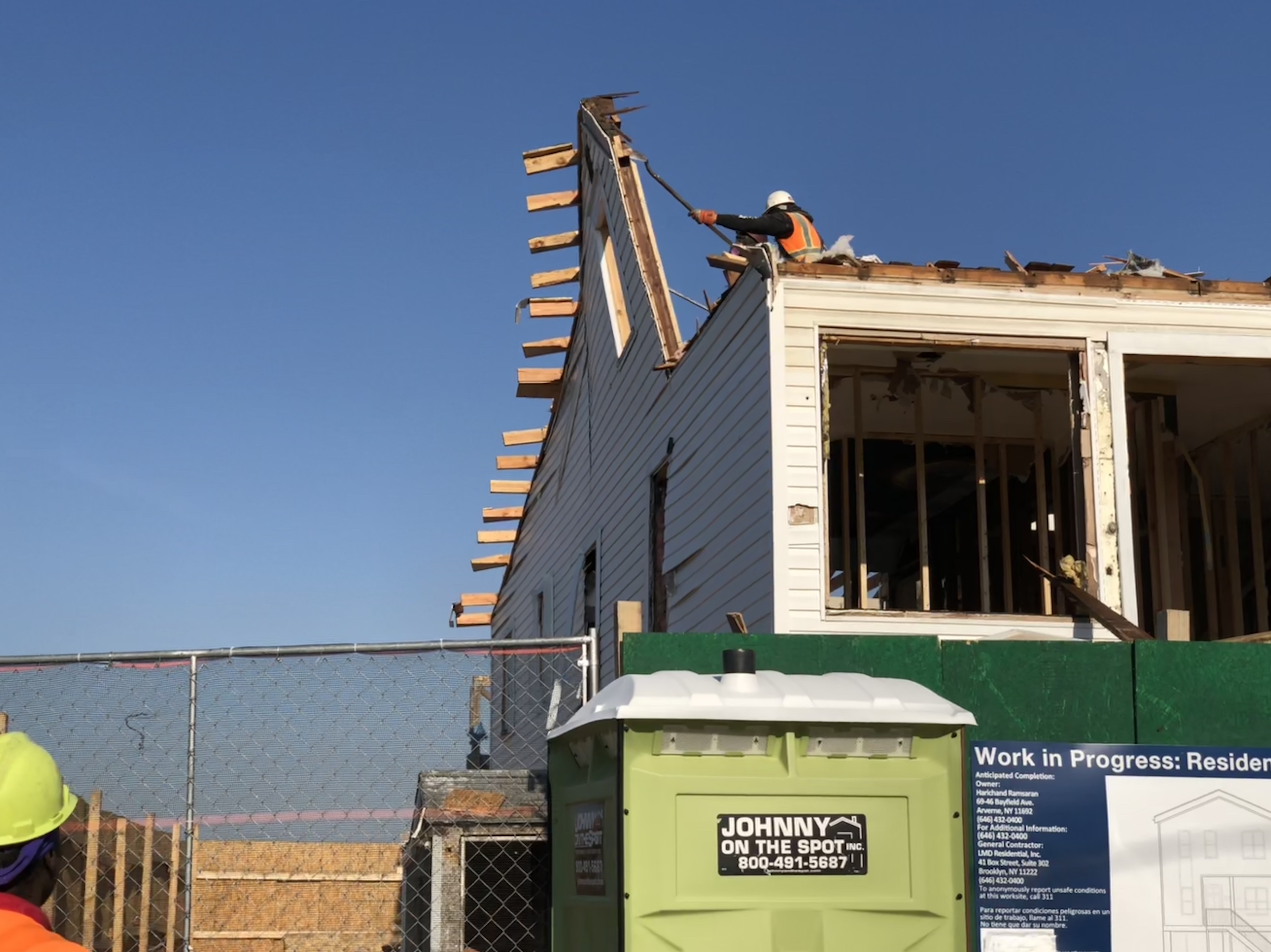 Waterfront home being demolished