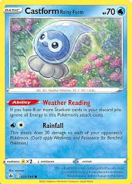 Pokemon Card - Castform Rainy Form - Common - Chilling Reign - 033/198