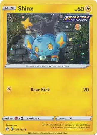 Pokemon Card - Shinx - Common - Battle Styles - 046/163