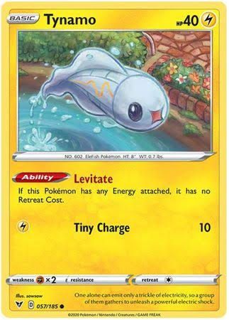 Pokemon Card - Tynamo - Common - Vivid Voltage - 057/185