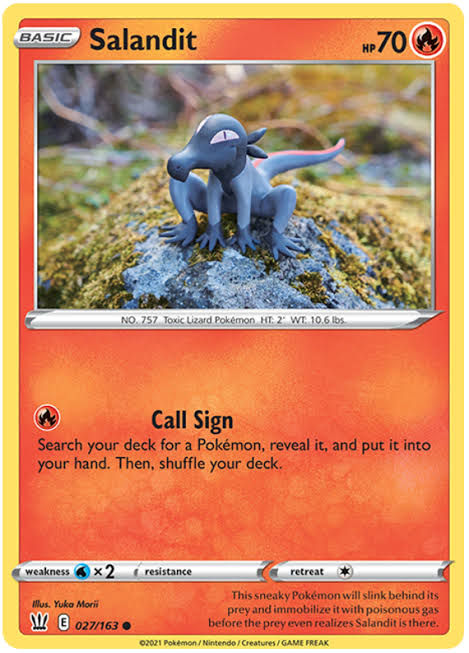 Pokemon Card - Salandit - Common - Battle Styles - 027/163