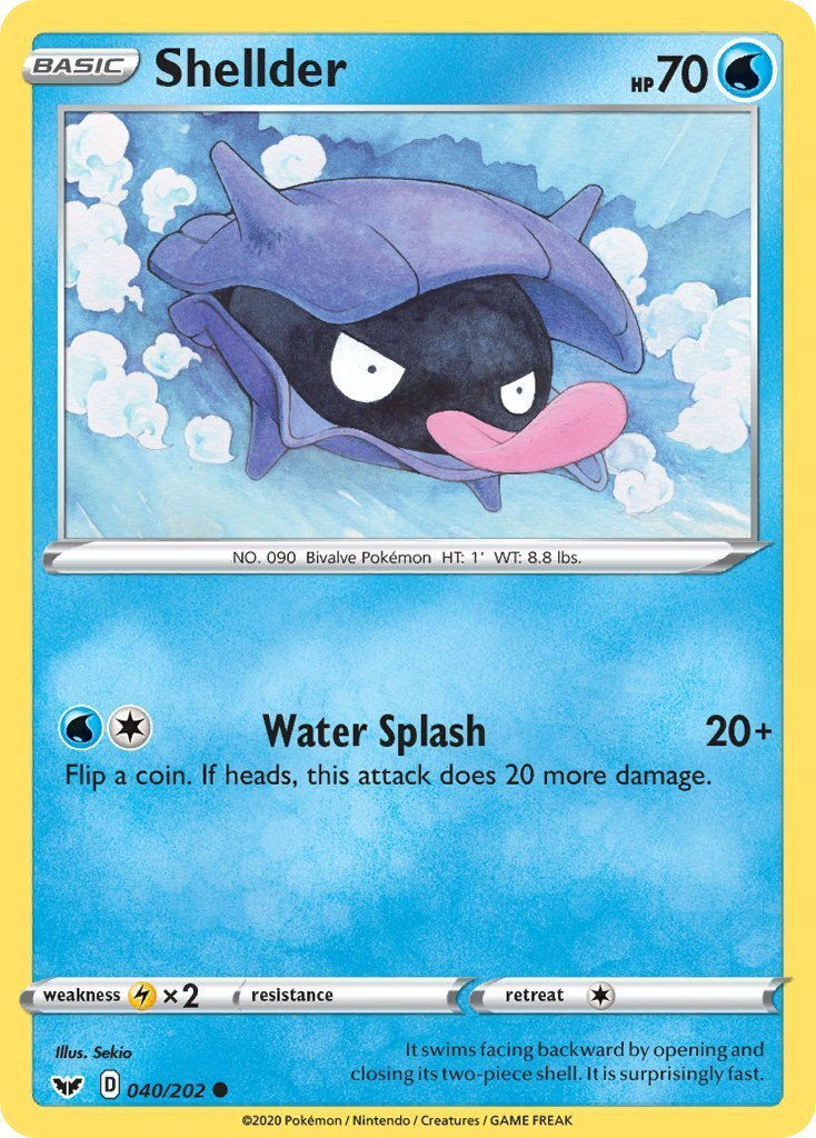 Pokemon Card - Shellder - common  -  SWSH - 040/202