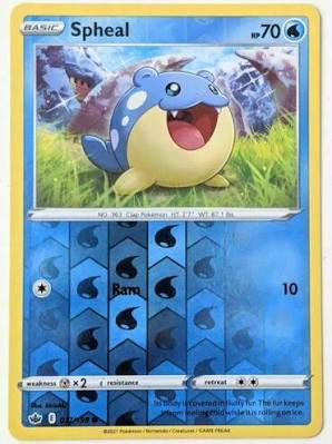Pokemon Card - Spheal - Reverse holo Common - Chilling Reign - 037/198