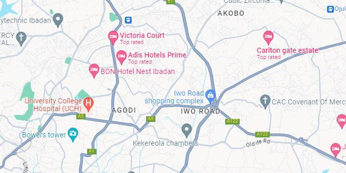 Map showing Sophia Apartments