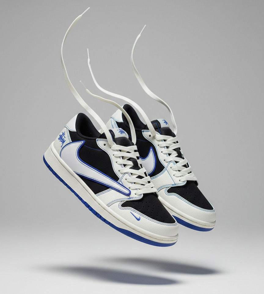 AIR JORDANS RETRO 1 LOW TRAVIS X STUSSY