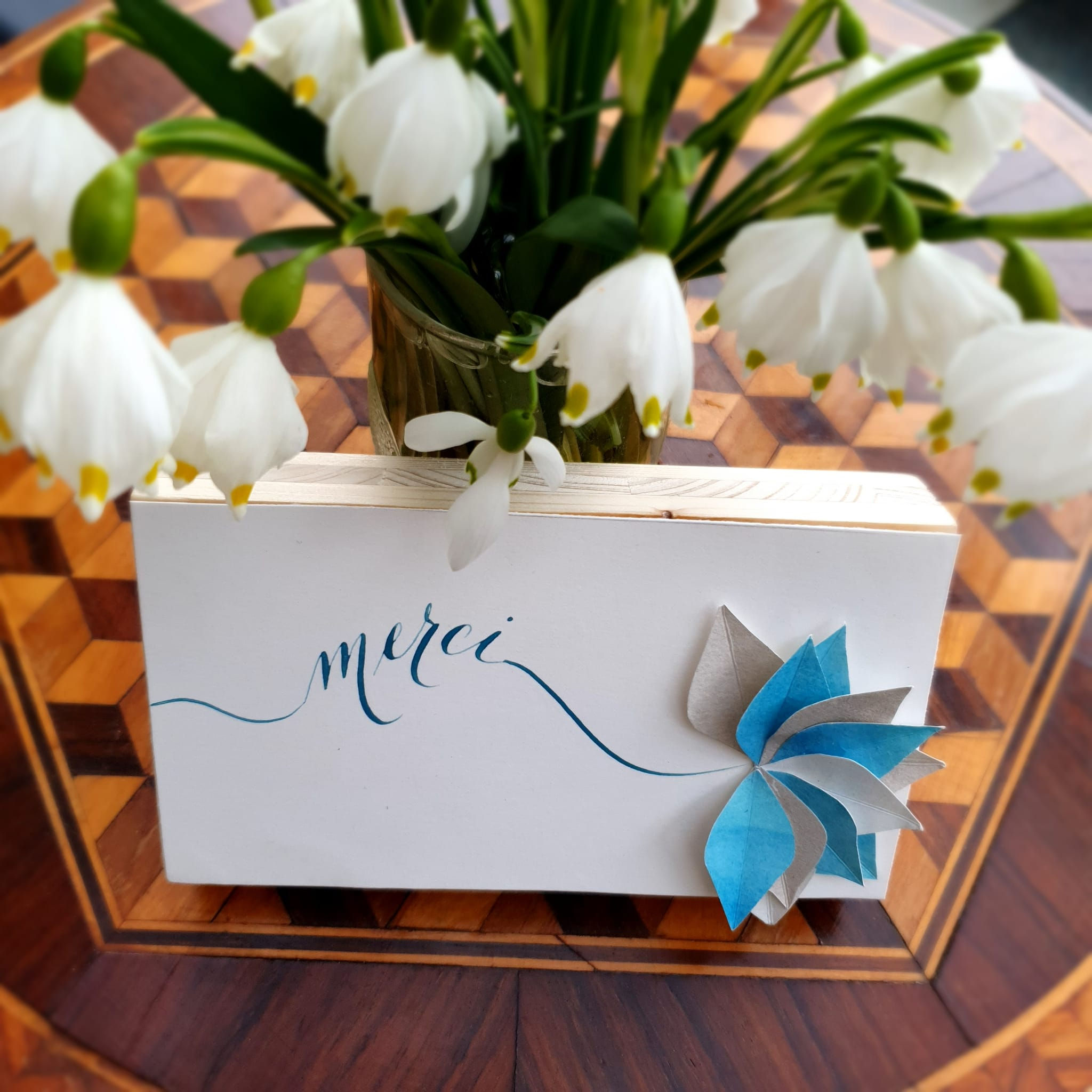 Fleur "Merci" (personnalisable)