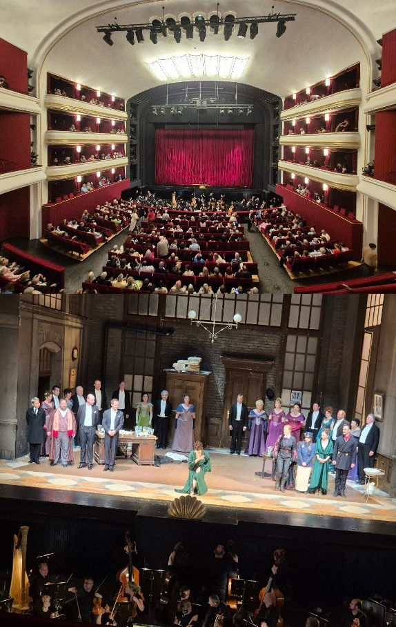 In der Volksoper erleben wir die beliebte Operette Die Fledermaus. Fotos: Helmut Heimann/Collage: Hans Vastag
