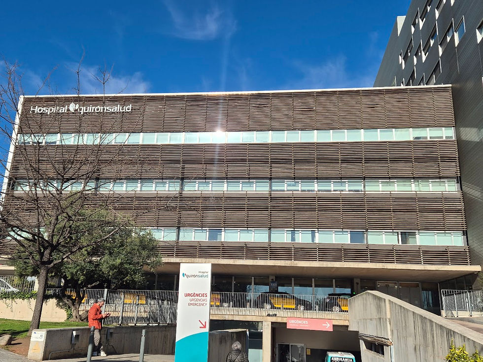 Hier wurden meine Brüche festgestellt: Privatklinik in Barcelona.