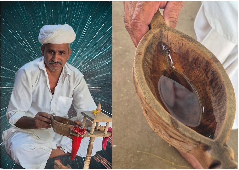 Omar zeigt die traditionelle Herstellung von flüssigem Opium.