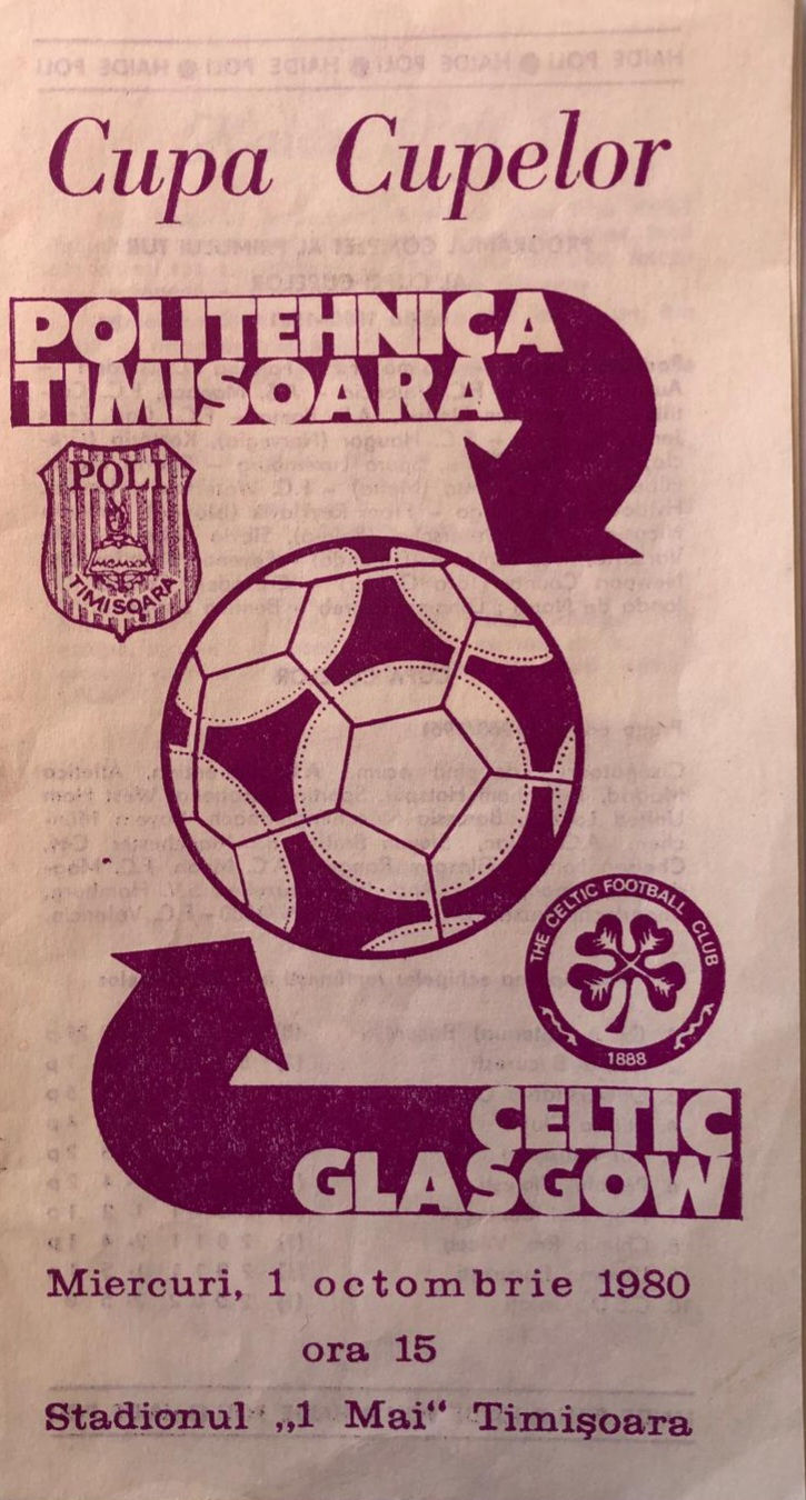 Programmheft für das legendäre Heimspiel gegen Celtic Glasgow. Archiv: Erwin Wiener