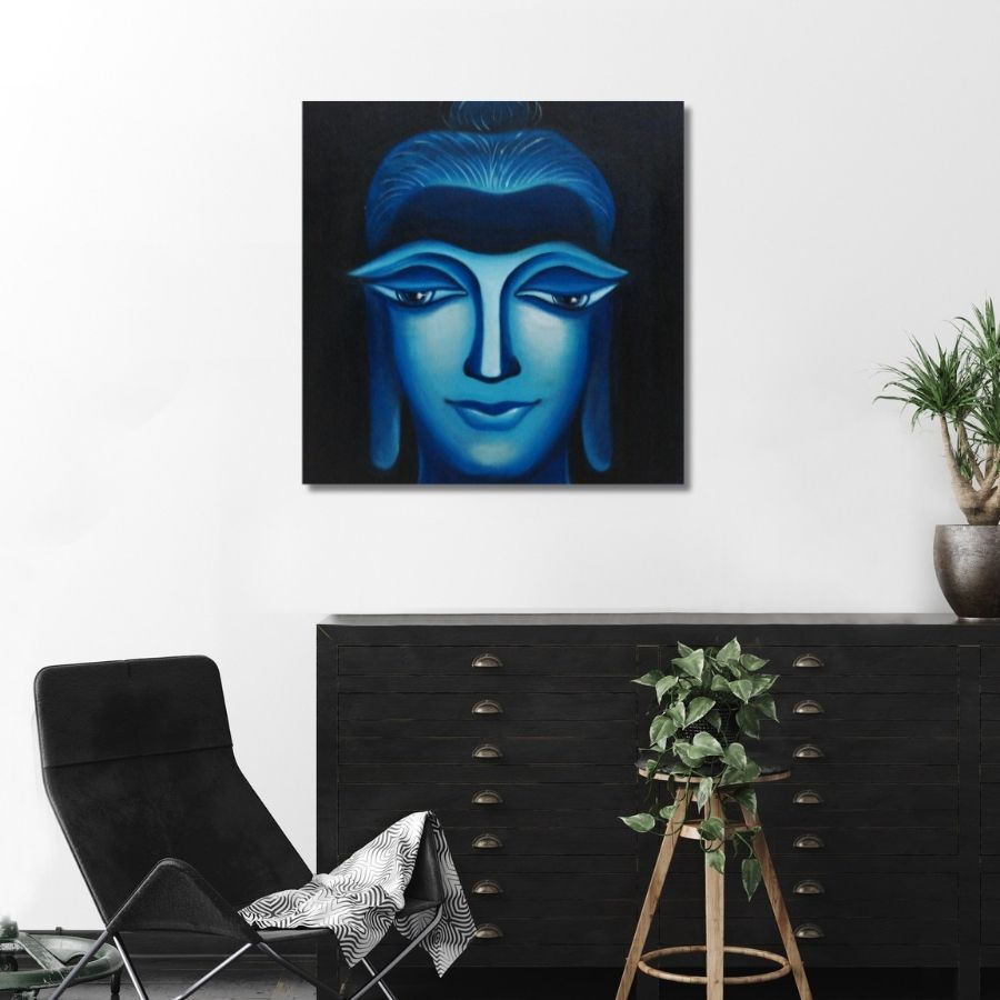 Thumbnail: vastu friendly handmade buddha painting