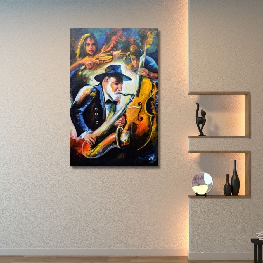 Thumbnail: original Jazz Band Music Painting for wall