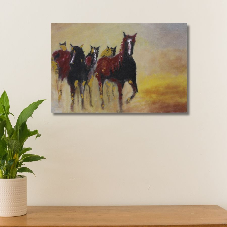 Thumbnail: original Running Horse Paintings for wall