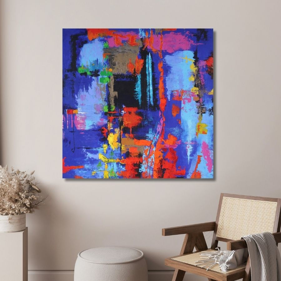 Thumbnail: Handmade Modern Abstract Wall Painting For Living Room On Canvas