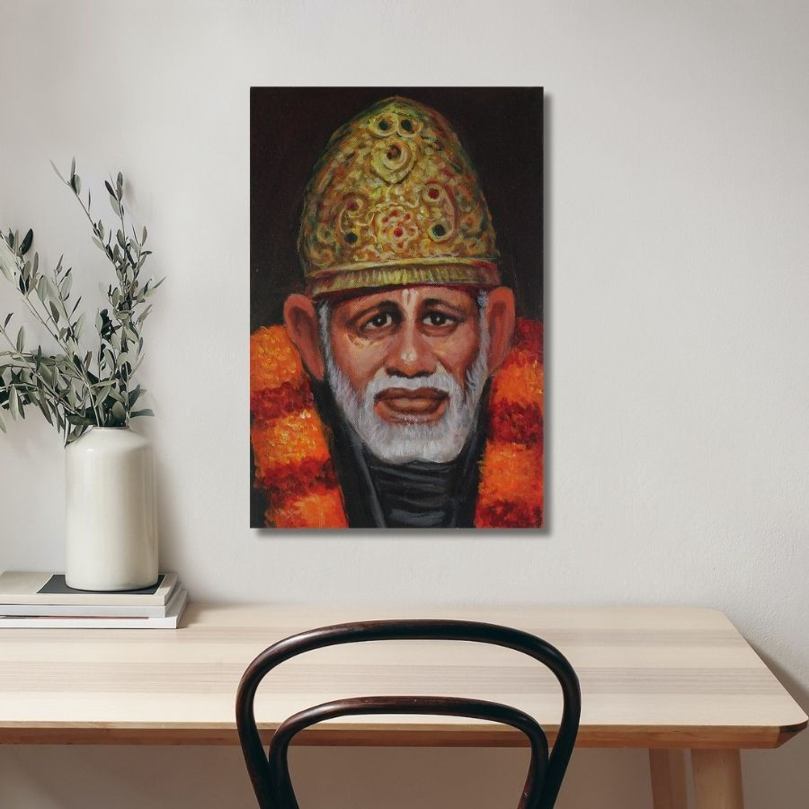 Thumbnail: Famous Sai Baba Acrylic Painting
