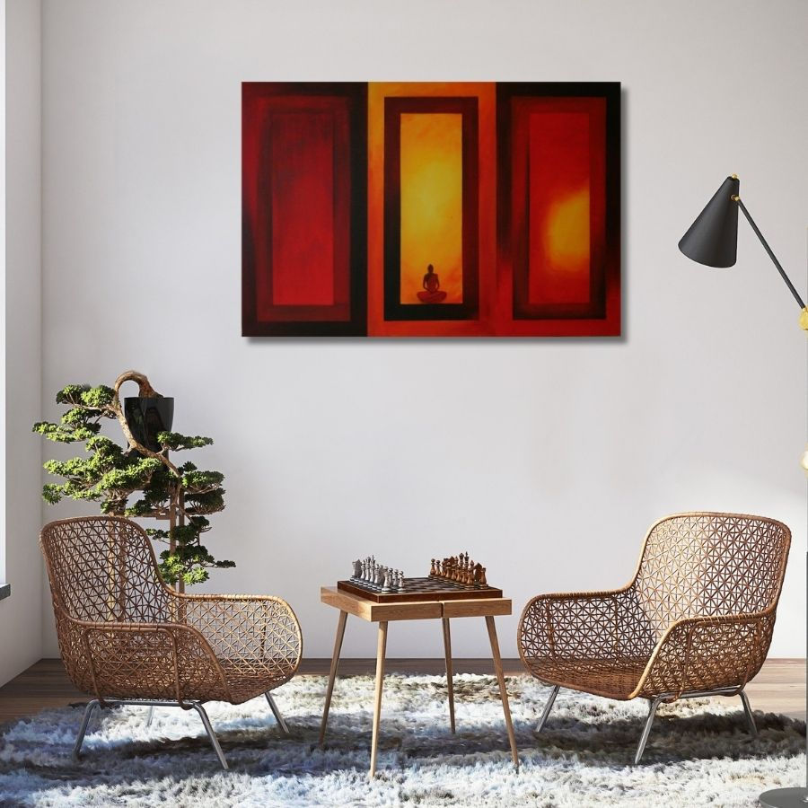 Thumbnail: painting gautam buddha with frame