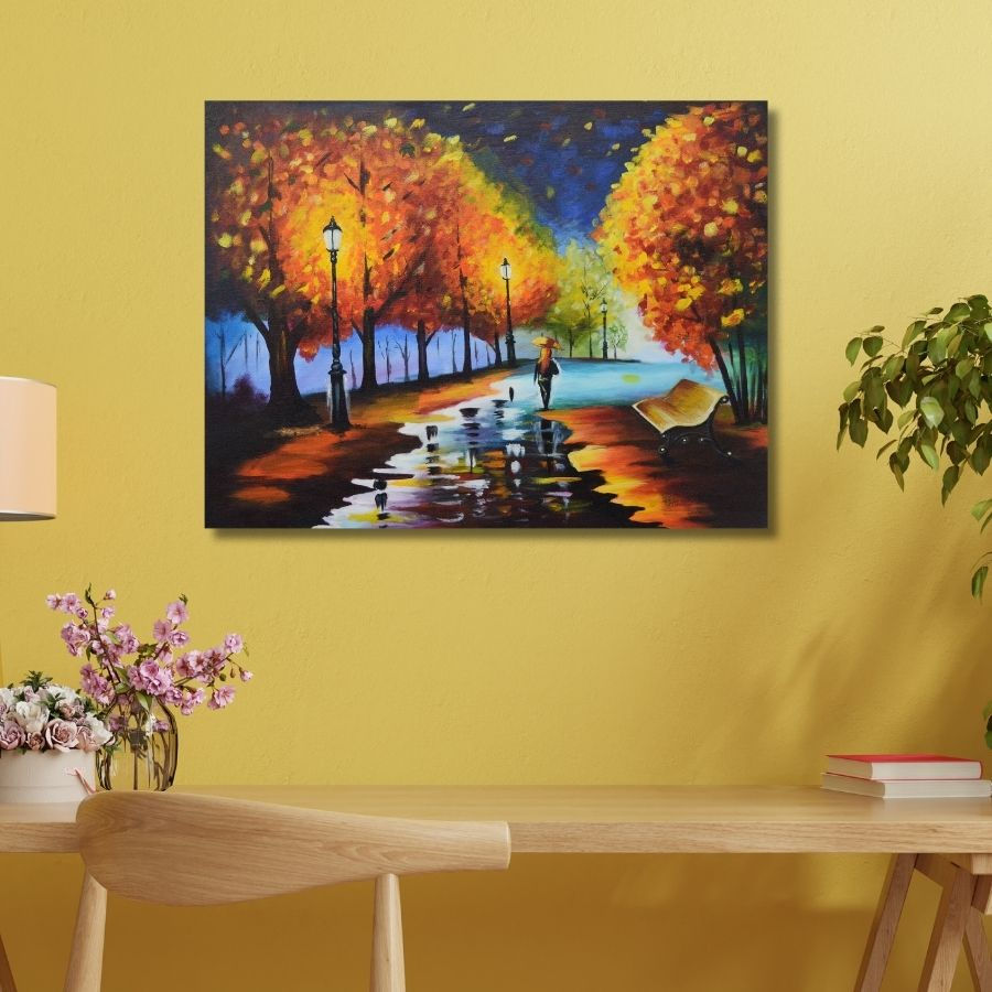 Thumbnail: handmade Scenery Acrylic Painting by Indian Artist