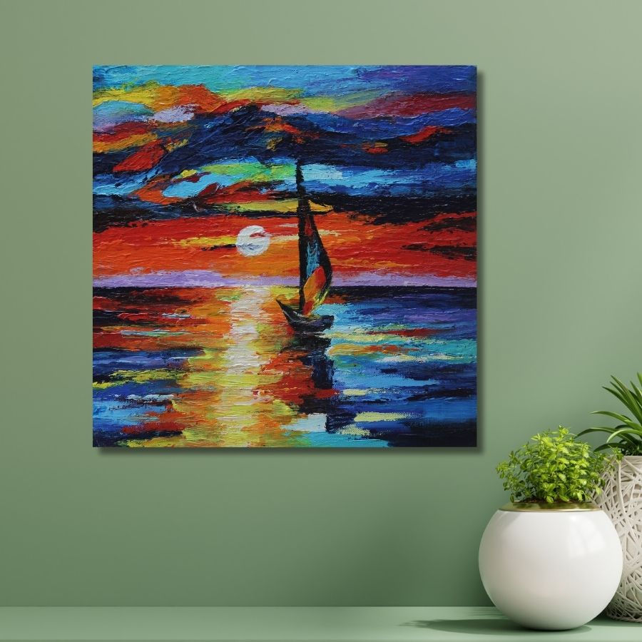 Thumbnail: buy Sea Abstract Painting online from India