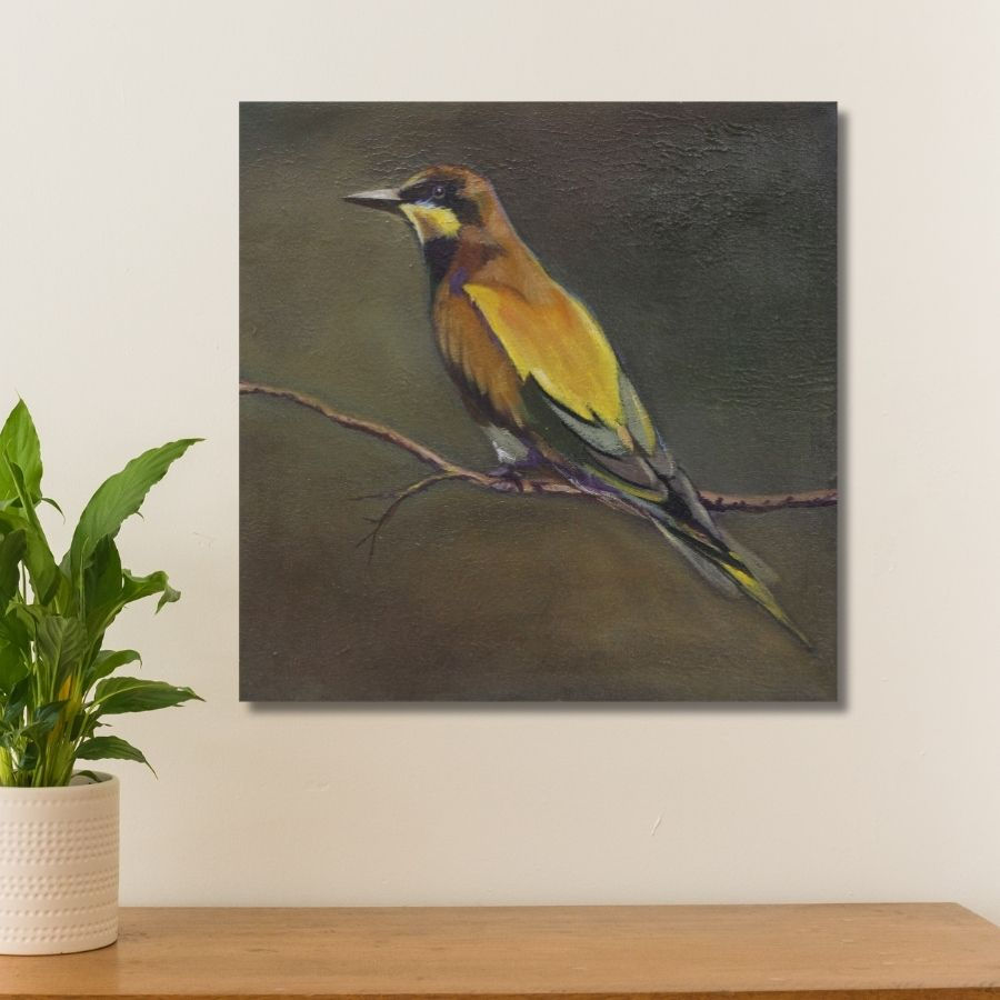 Thumbnail: original Canvas Bird Painting with frame
