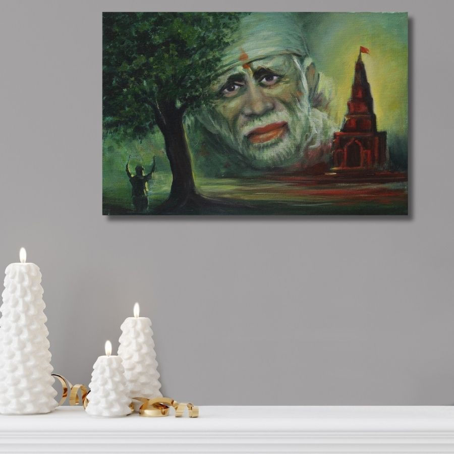 Thumbnail: Sai Baba Painting Buy Online from Mumbai