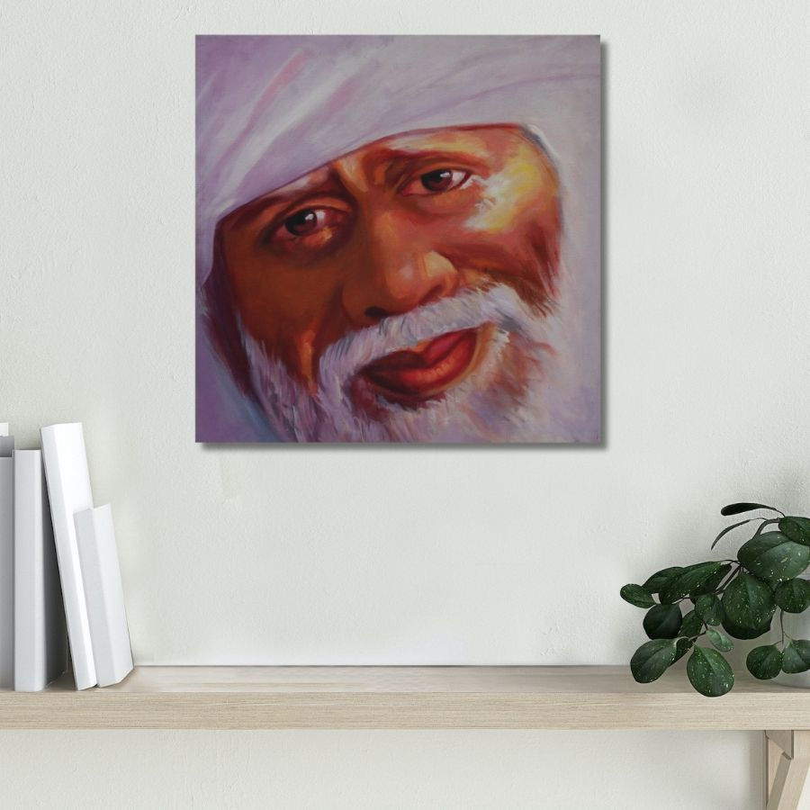 Thumbnail: Buy Abstract Sai Baba Painting online from India
