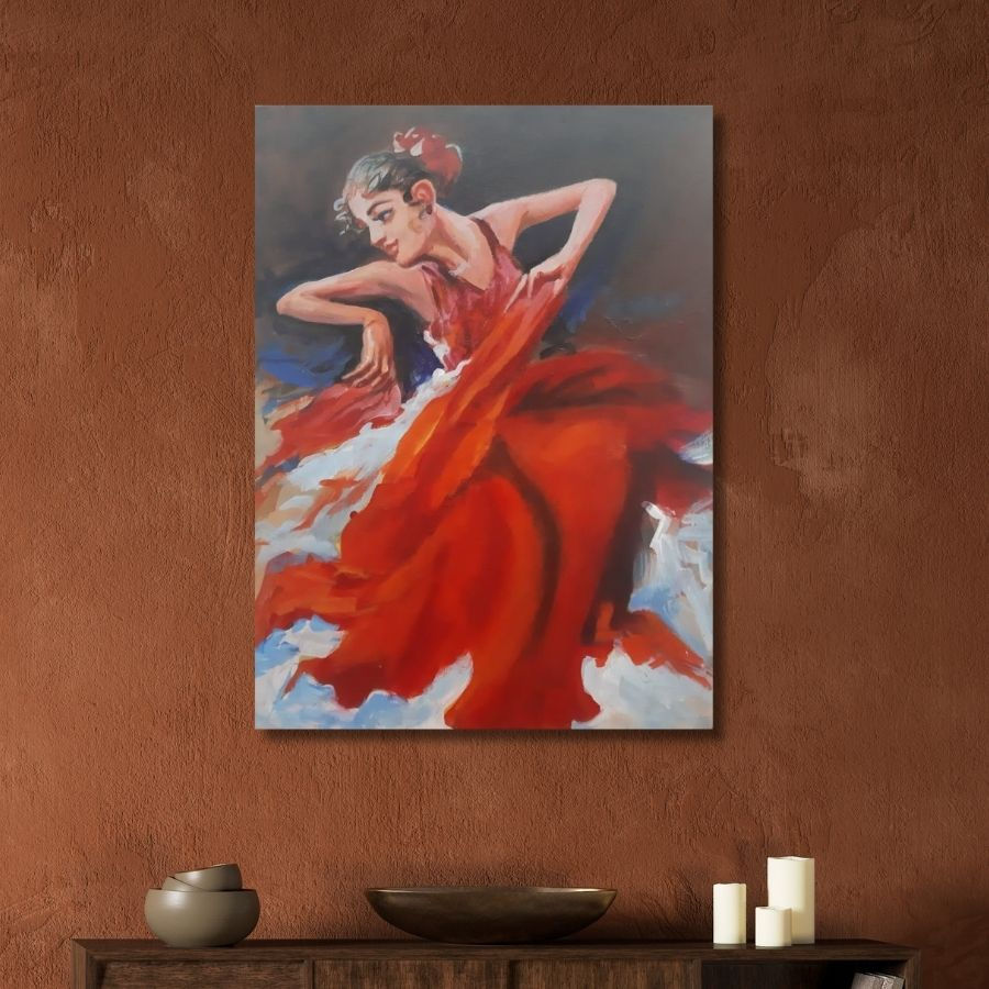 Thumbnail: Flamingo Dancing Painting for living room